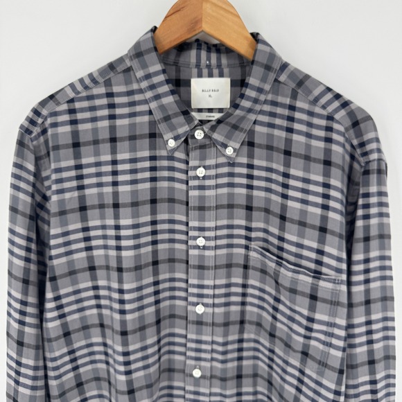 Billy Reid Other - Billy Reid XL Gray Plaid Button Down Shirt Mens Long Sleeve Cotton Standard Fit